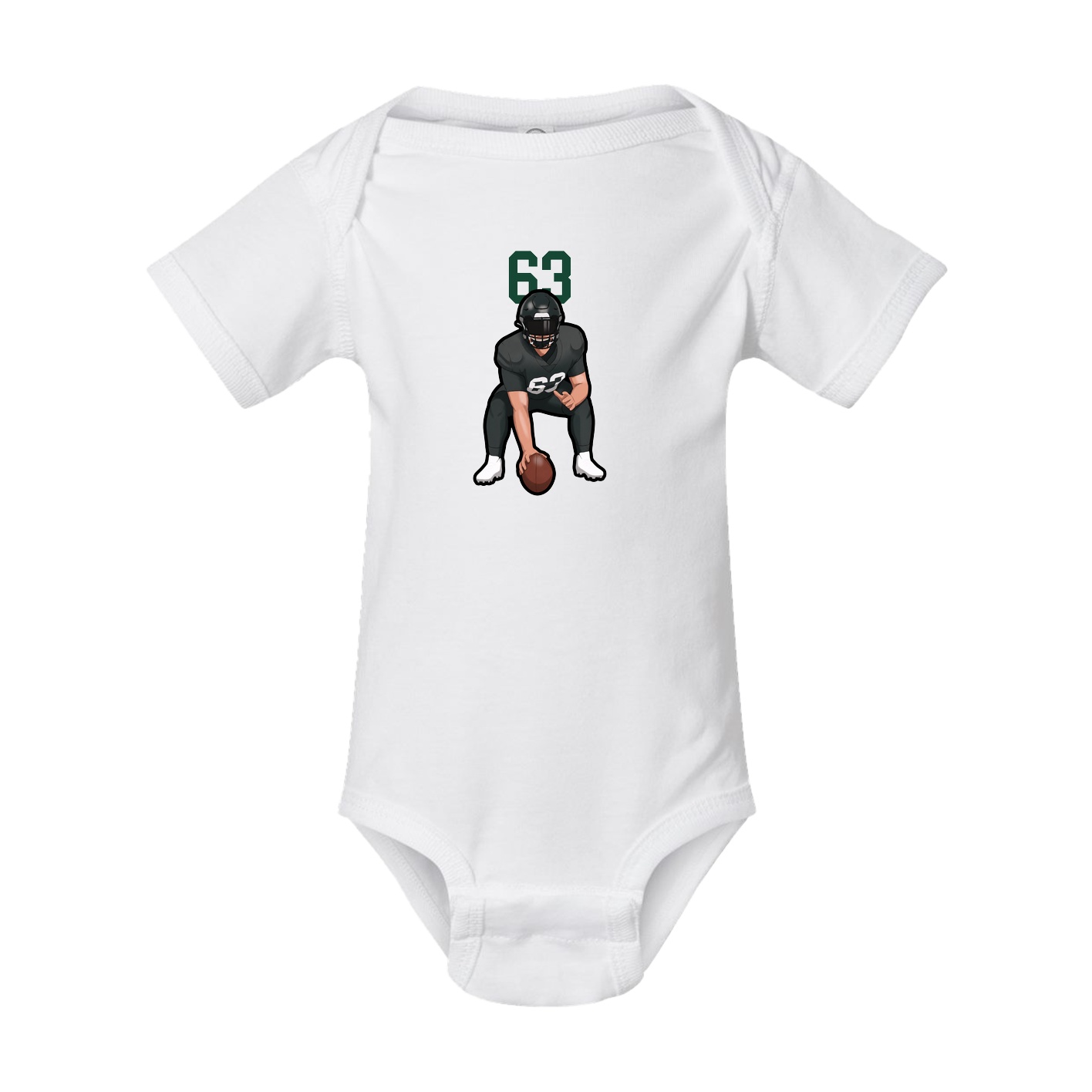 Baby Onesie — Number Top in White