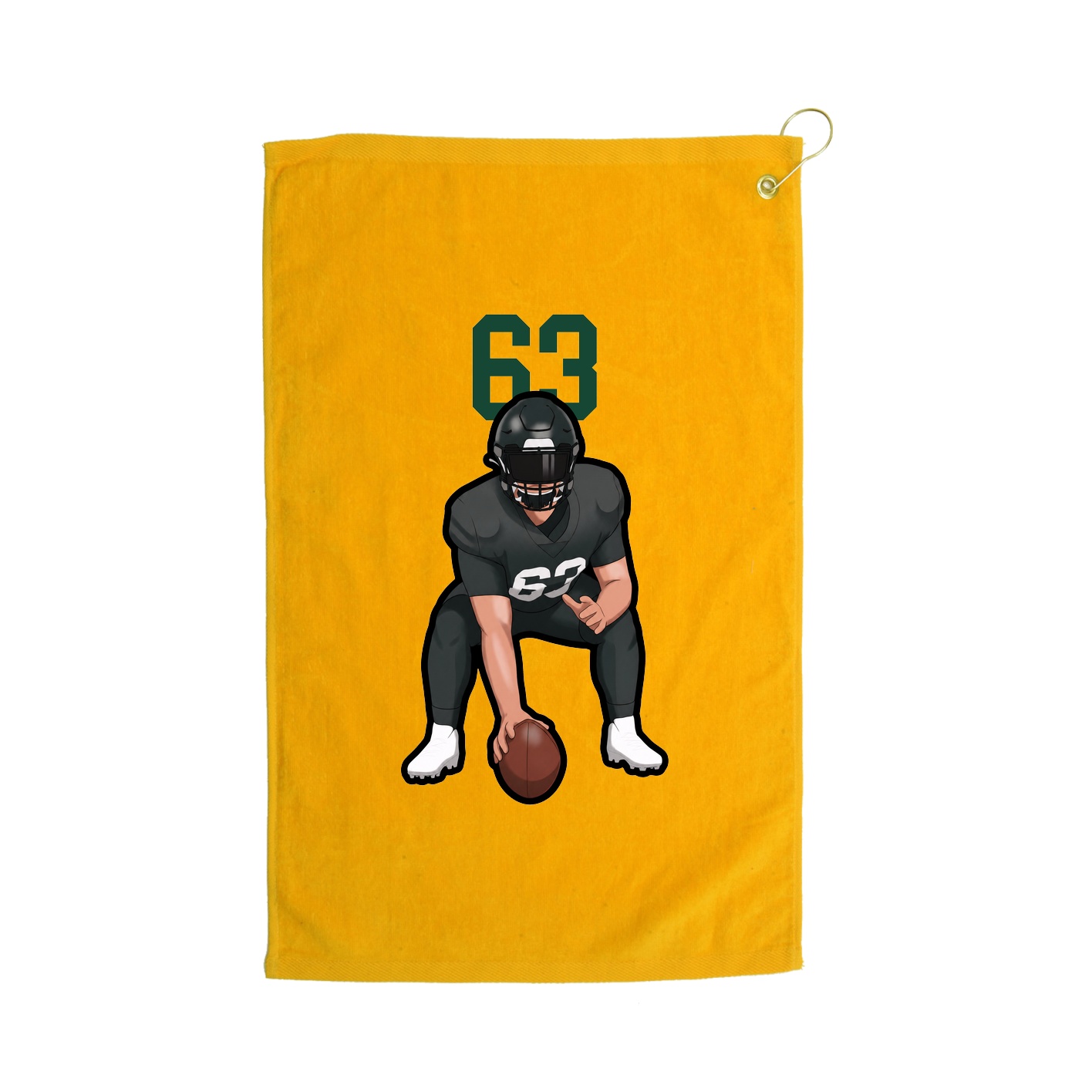 Golf Towel — Number Top in Gold