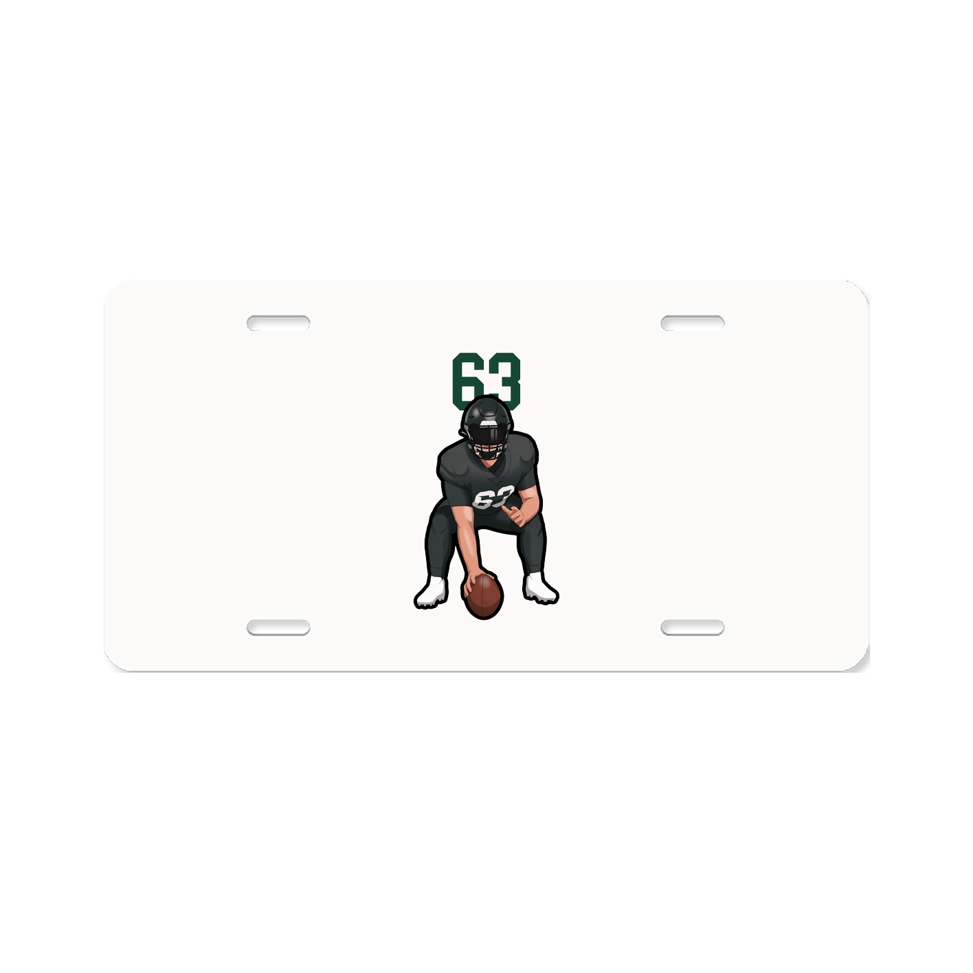 License Plate — Number Top in Classic