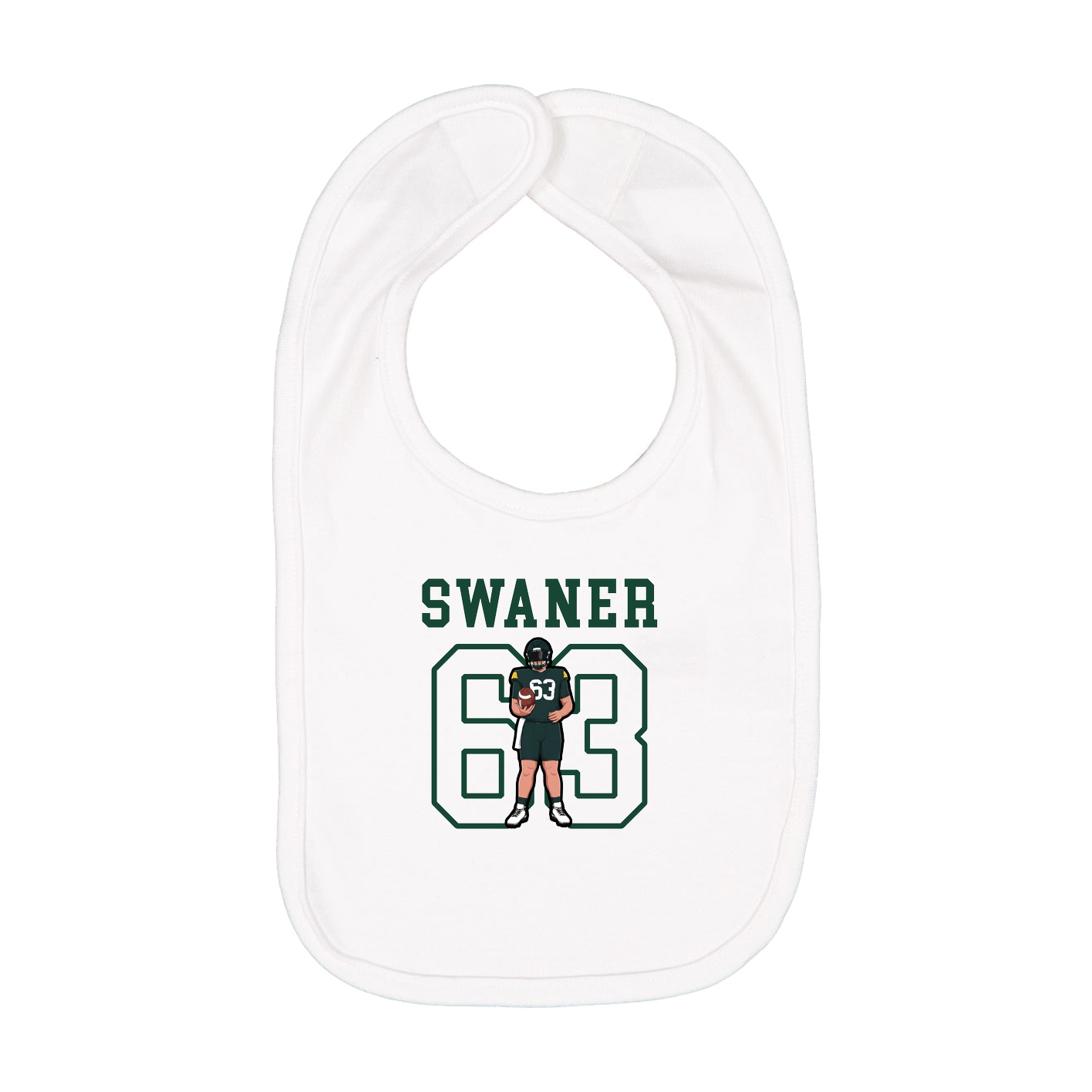 Infant Bib — Shirsey in White