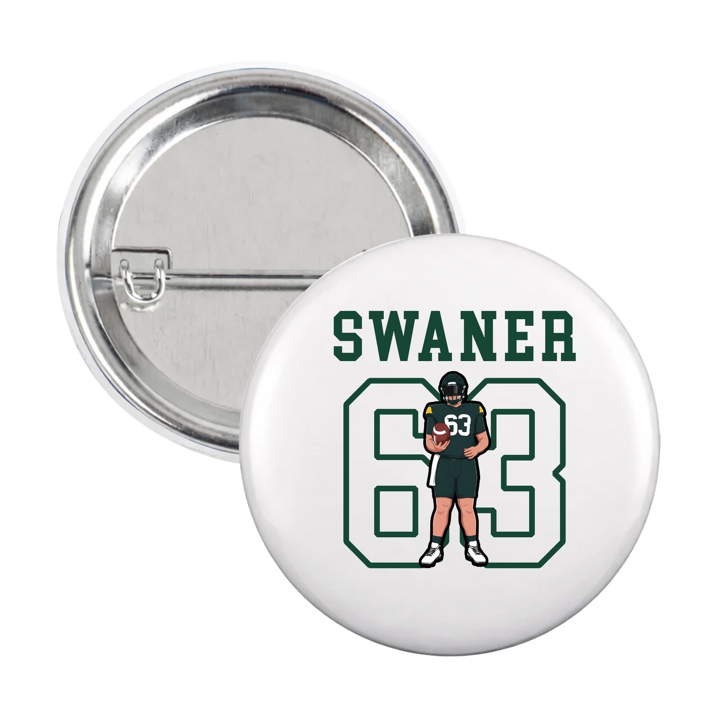 Game Day Button — Shirsey in White
