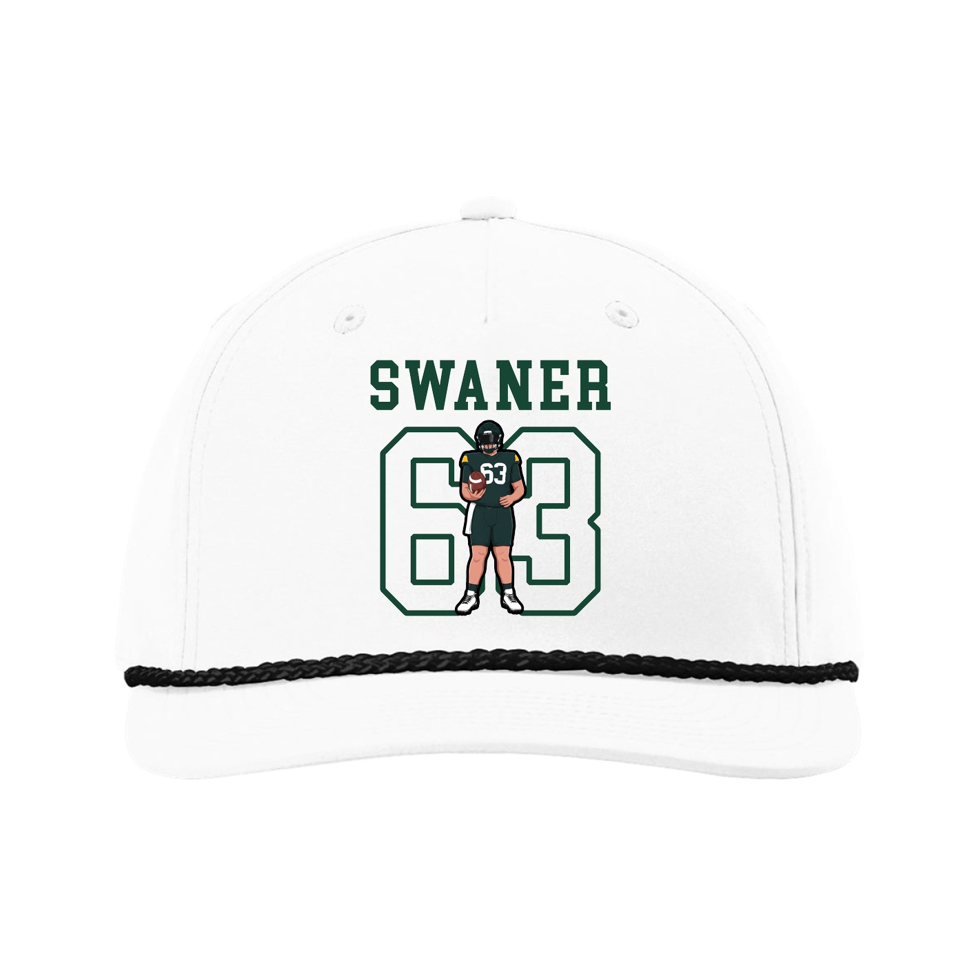 Five-Panel Classic Rope Cap — Shirsey in White