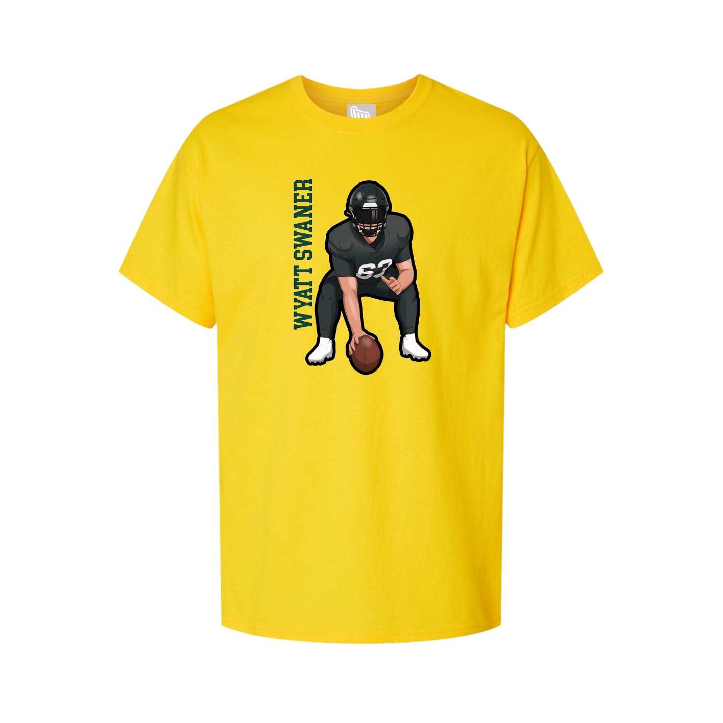 Youth Tee — Name Vertical in Gold