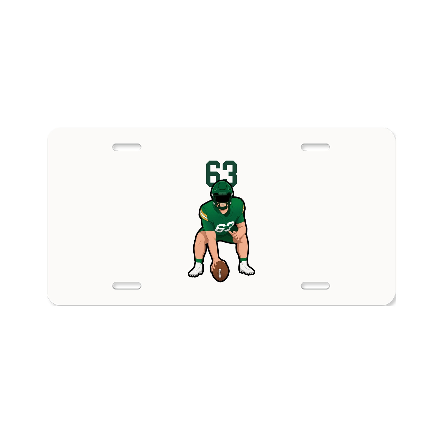 License Plate — Number Top in Classic