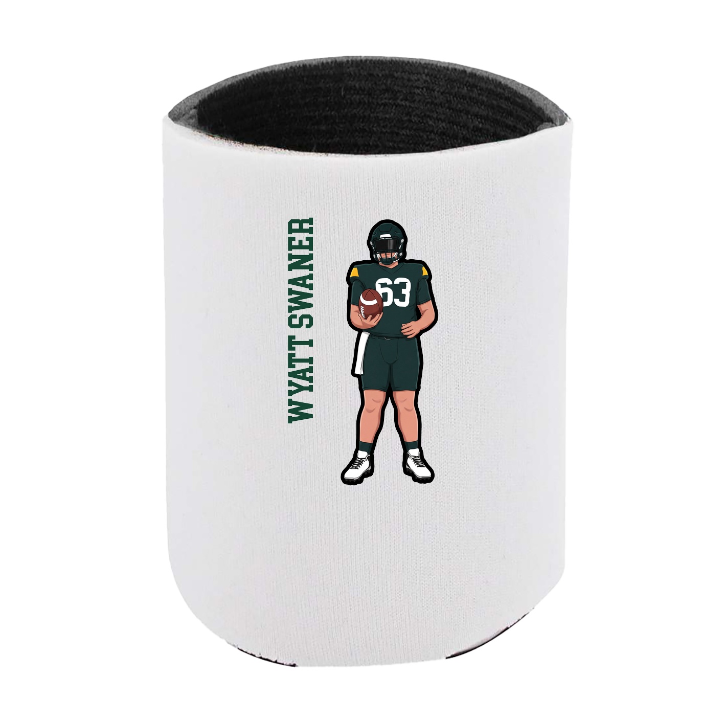 Can Holder — Name Vertical in White