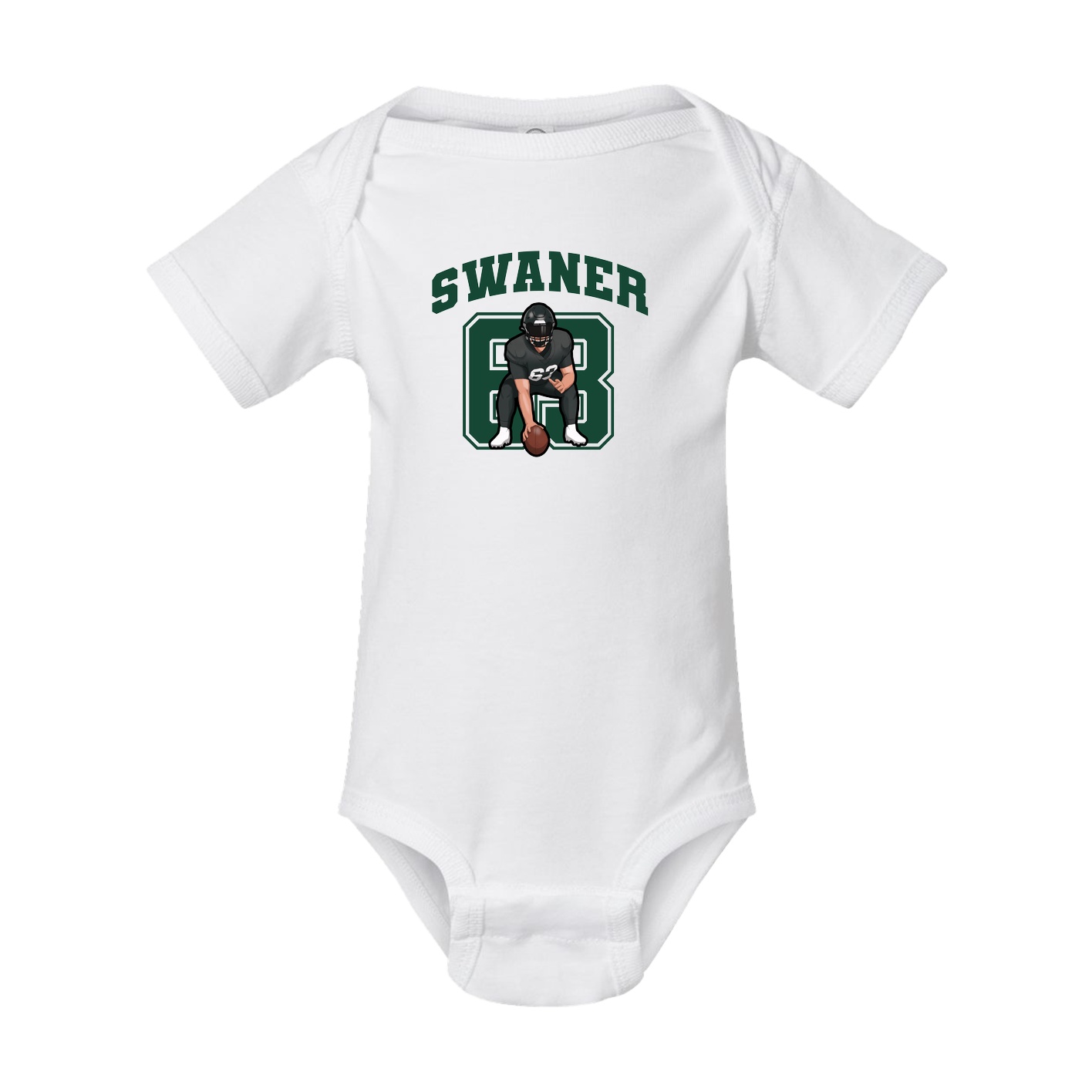 Baby Onesie — Number in White