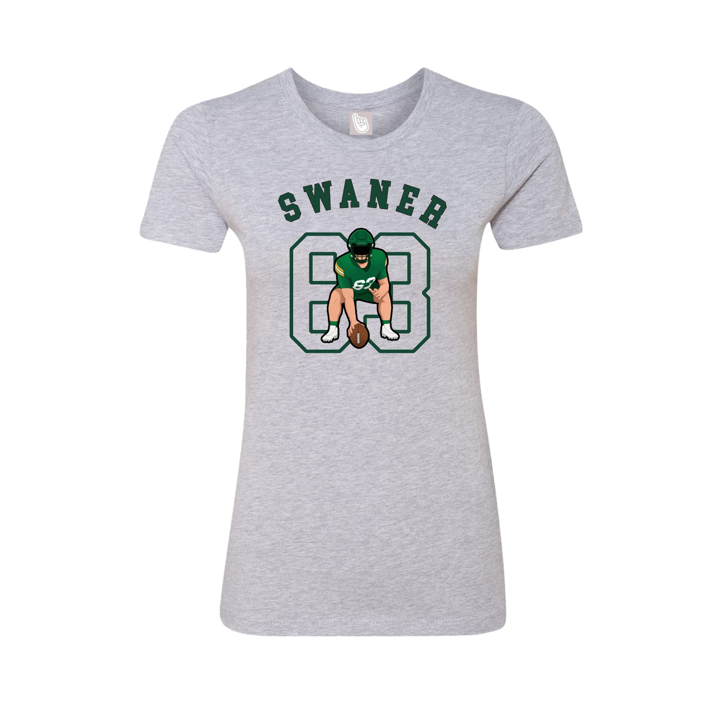 Fitted Women's Tee — Shirsey Arch in Grey