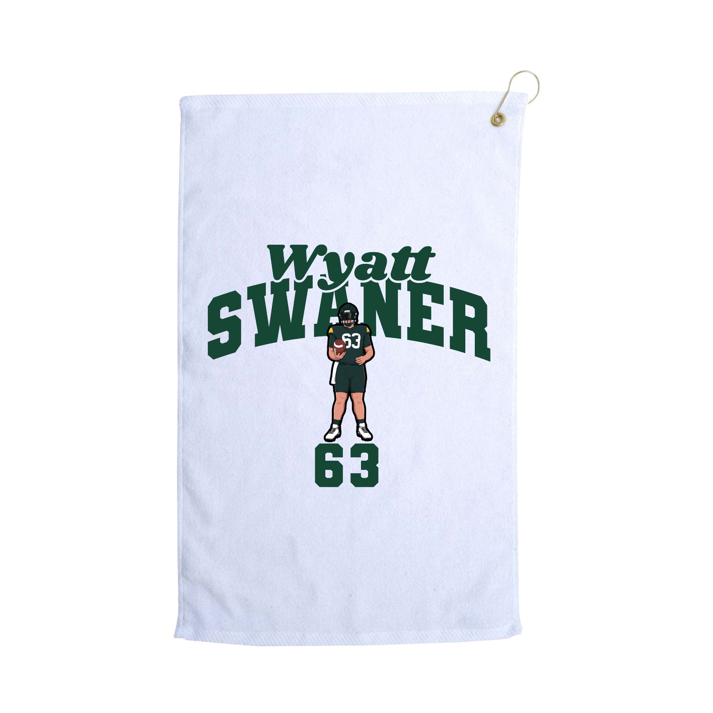Golf Towel — Signature Arch in White
