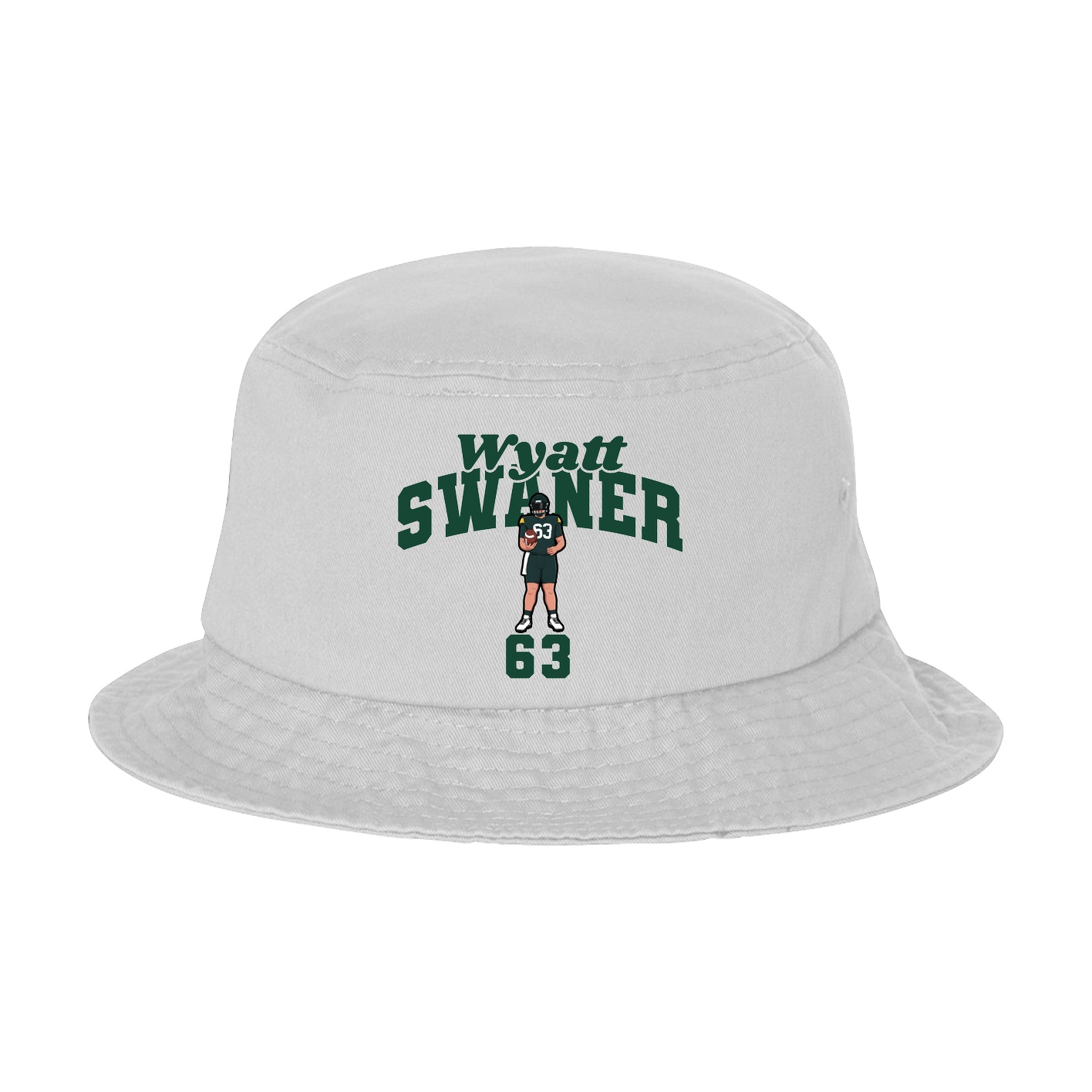 Bucket Cap — Signature Arch in White