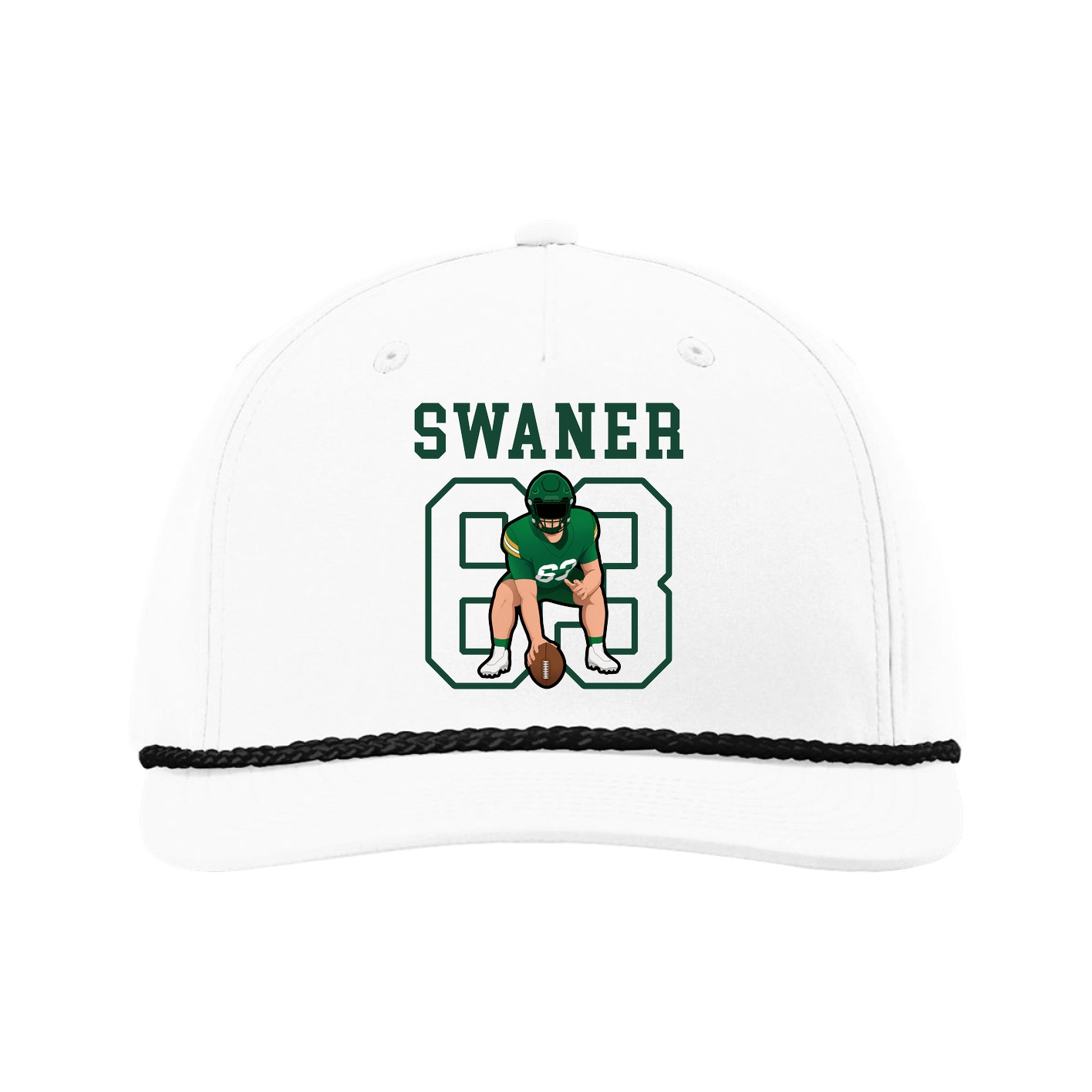 Five-Panel Classic Rope Cap — Shirsey in White