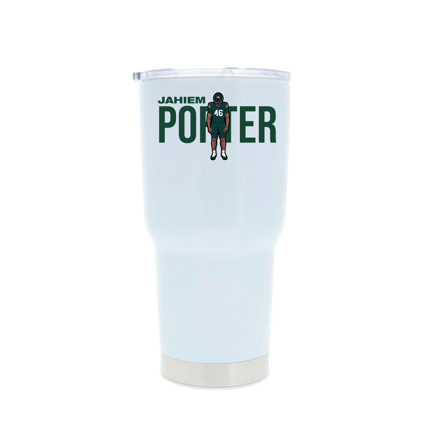 30oz Stainless Steel Tumbler — Player Name in White