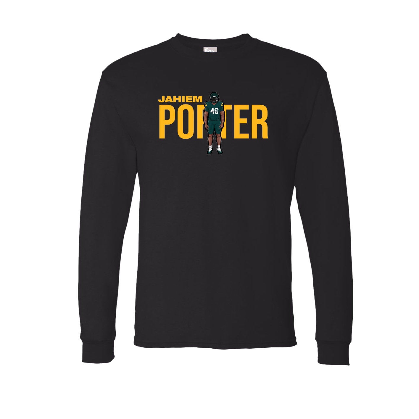 Long Sleeve Tee — Player Name in Black