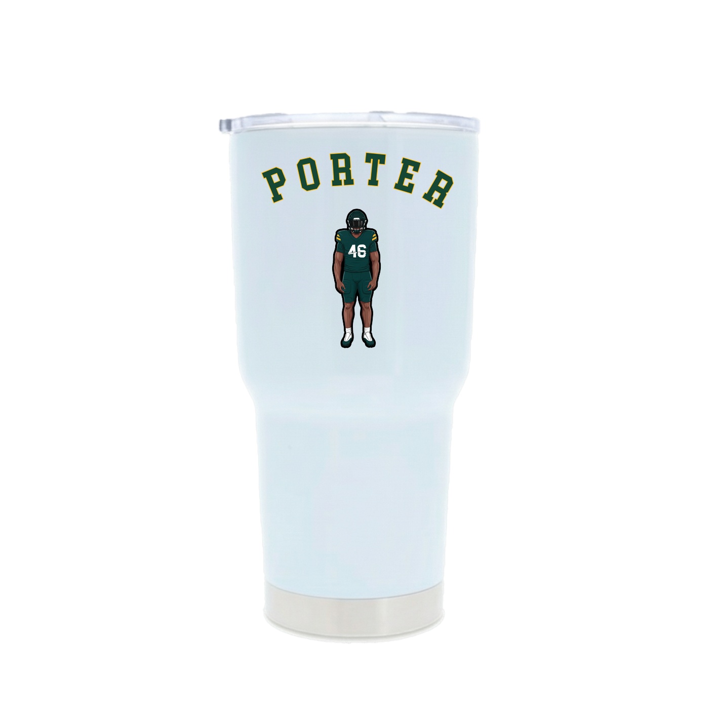 30oz Stainless Steel Tumbler — Shirsey Arch in White