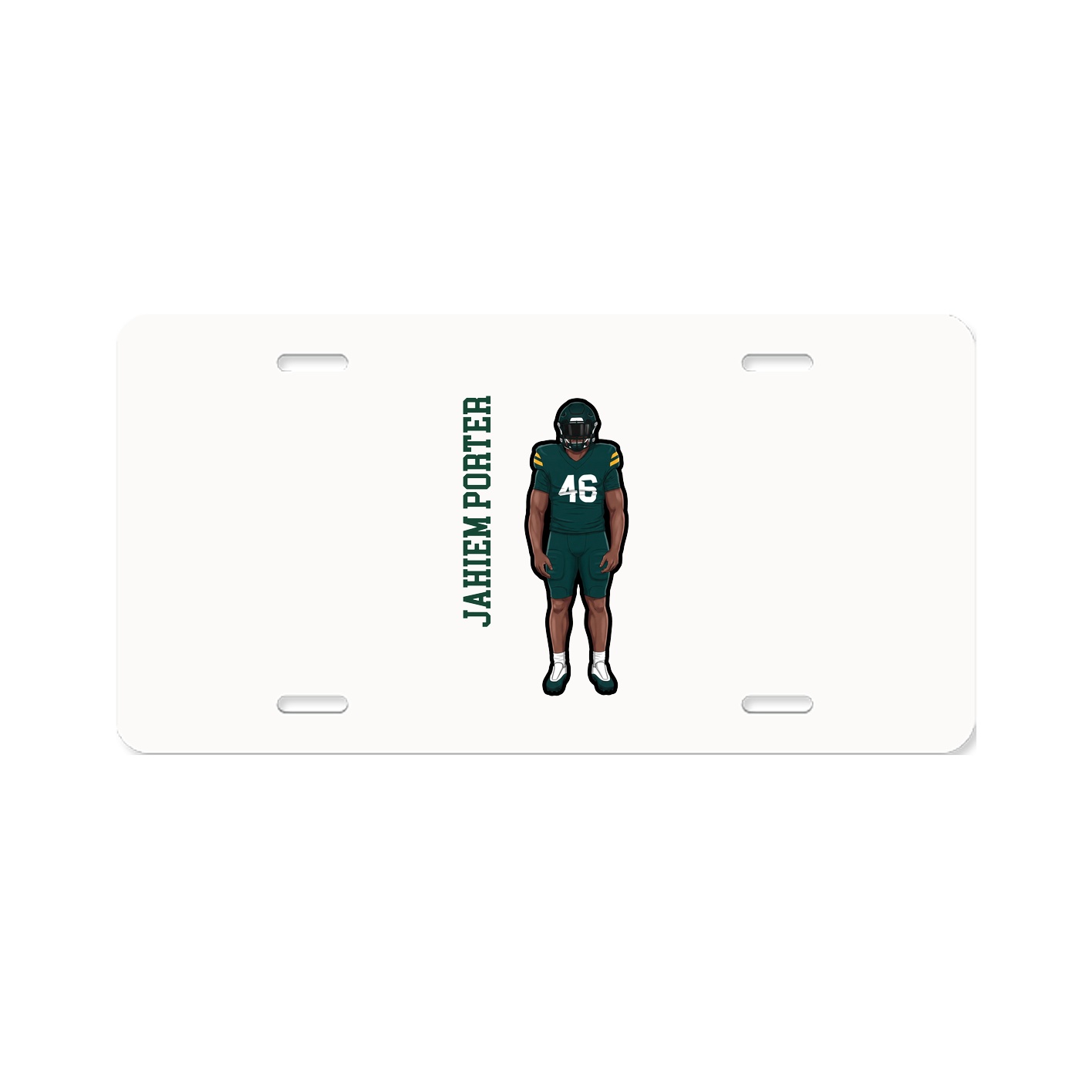 License Plate — Name Vertical in Classic