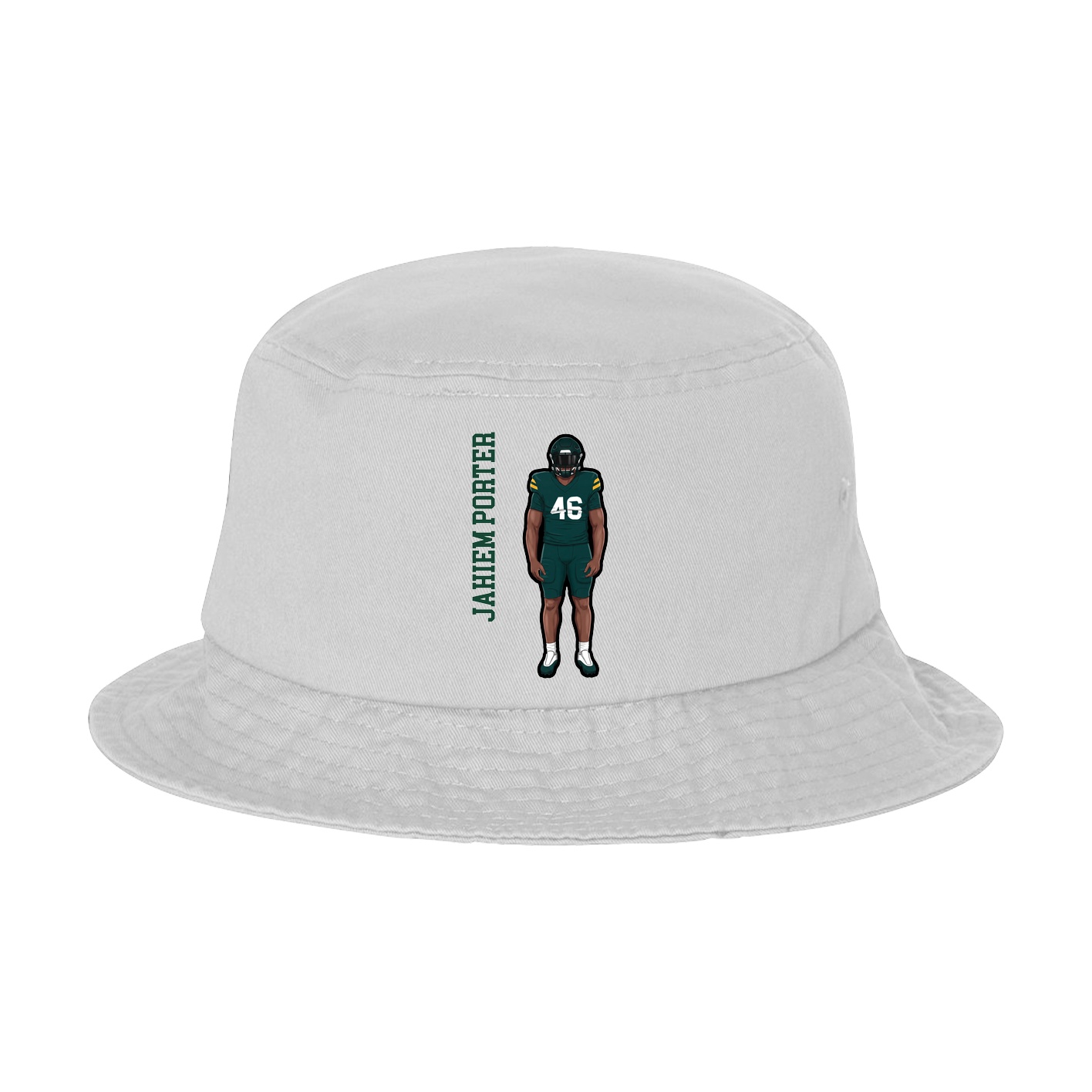 Bucket Cap — Name Vertical in White