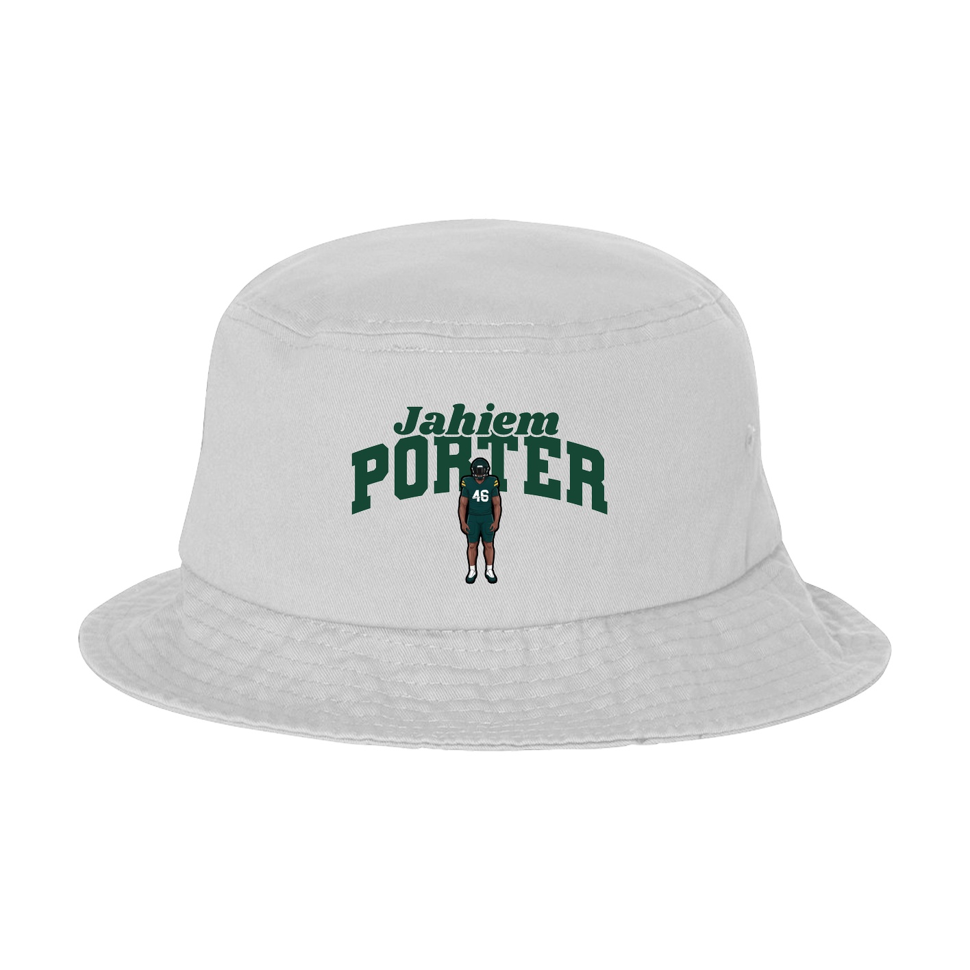 Bucket Cap — Signature Arch in White