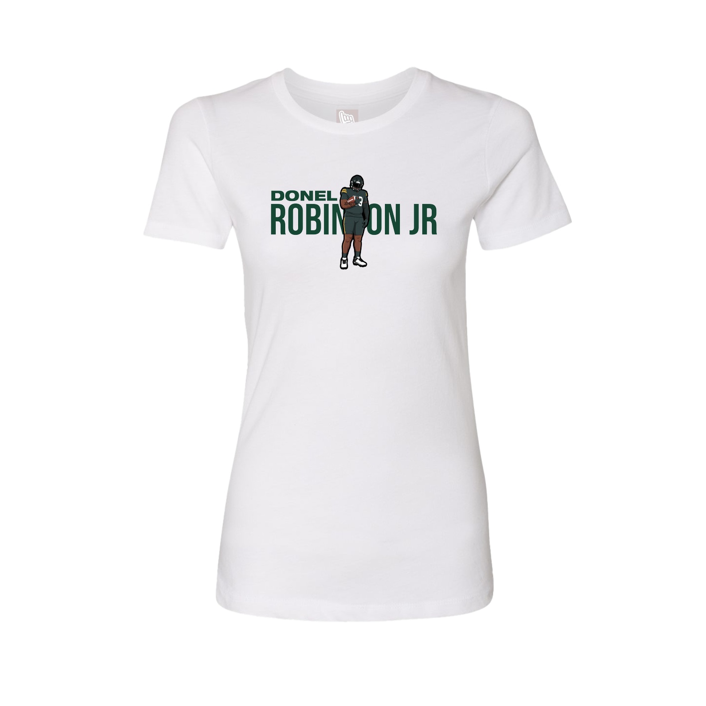 Fitted Women's Tee — Player Name in White