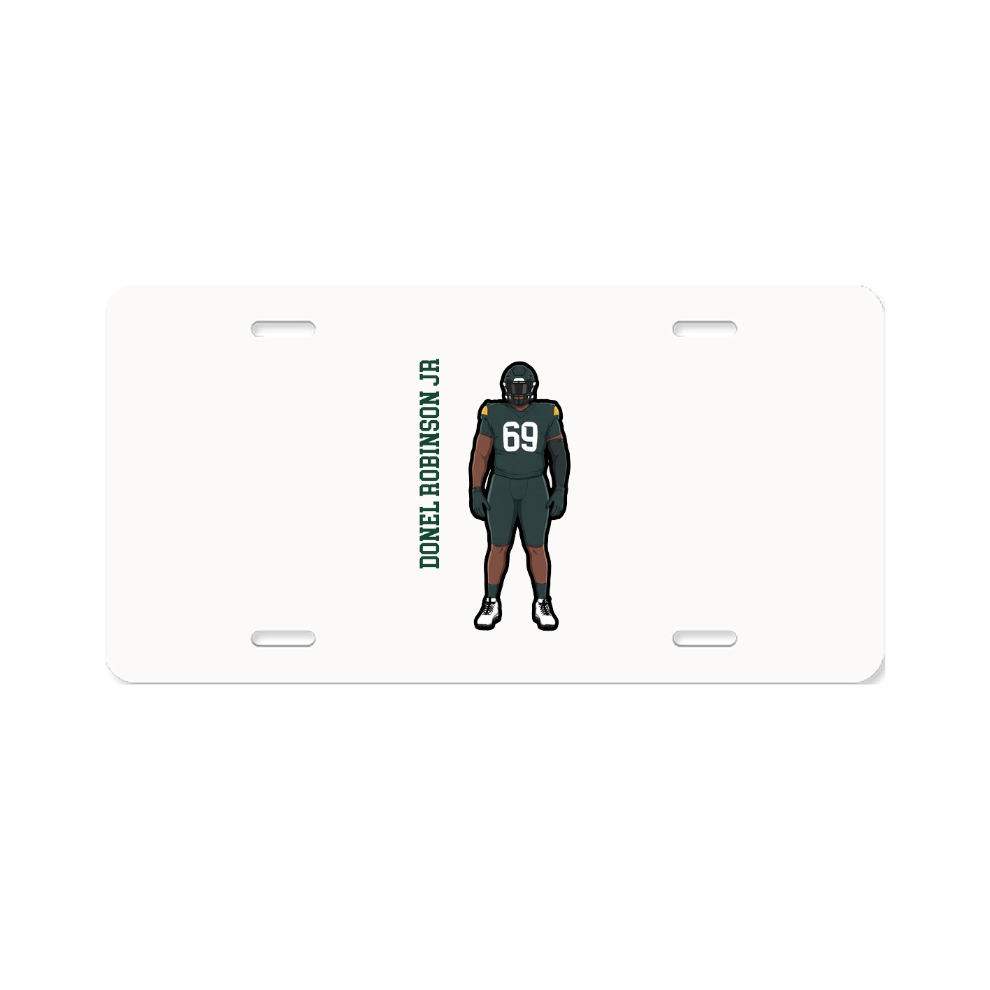 License Plate — Name Vertical in Classic