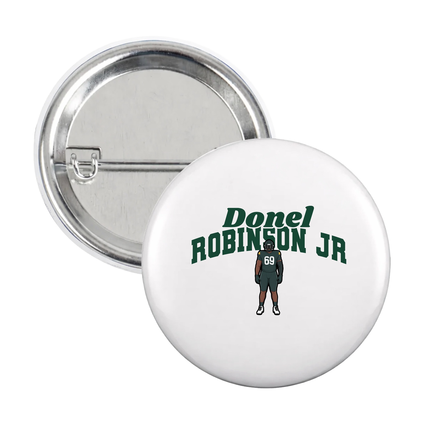Game Day Button — Signature Arch in White