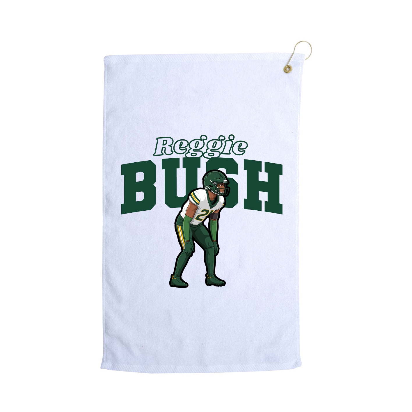 Golf Towel — Name Arch in White