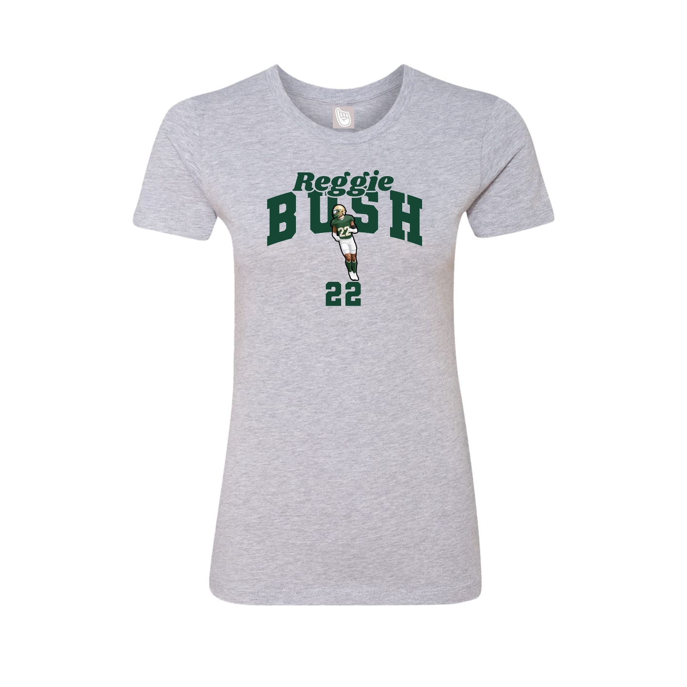 Fitted Women's Tee — Signature Arch in Grey