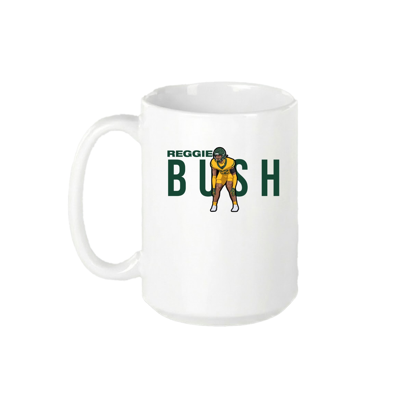 15oz Coffee Mug — Player Name in White