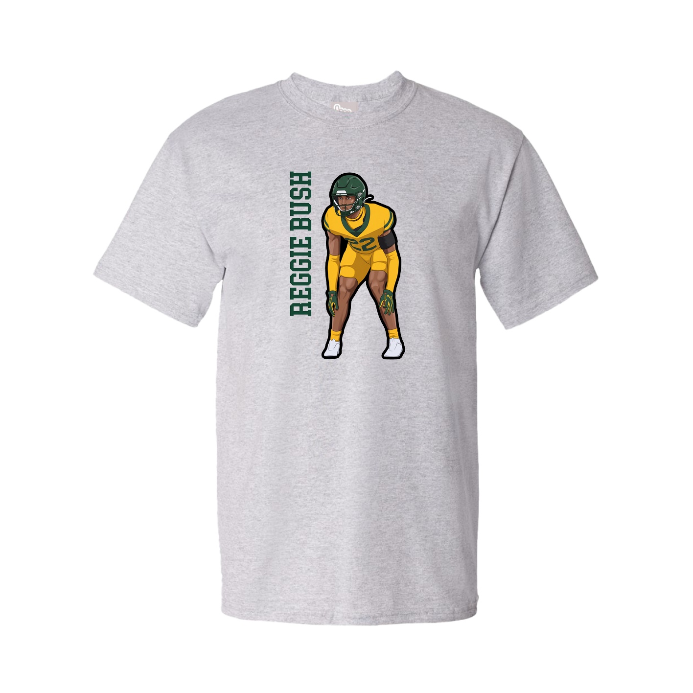 Youth Tee — Name Vertical in Grey