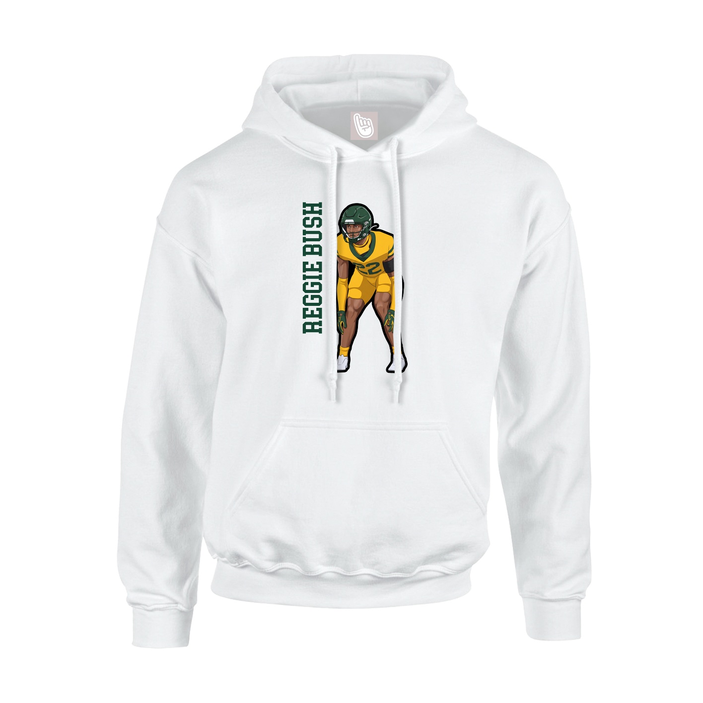 Youth Hoodie — Name Vertical in White
