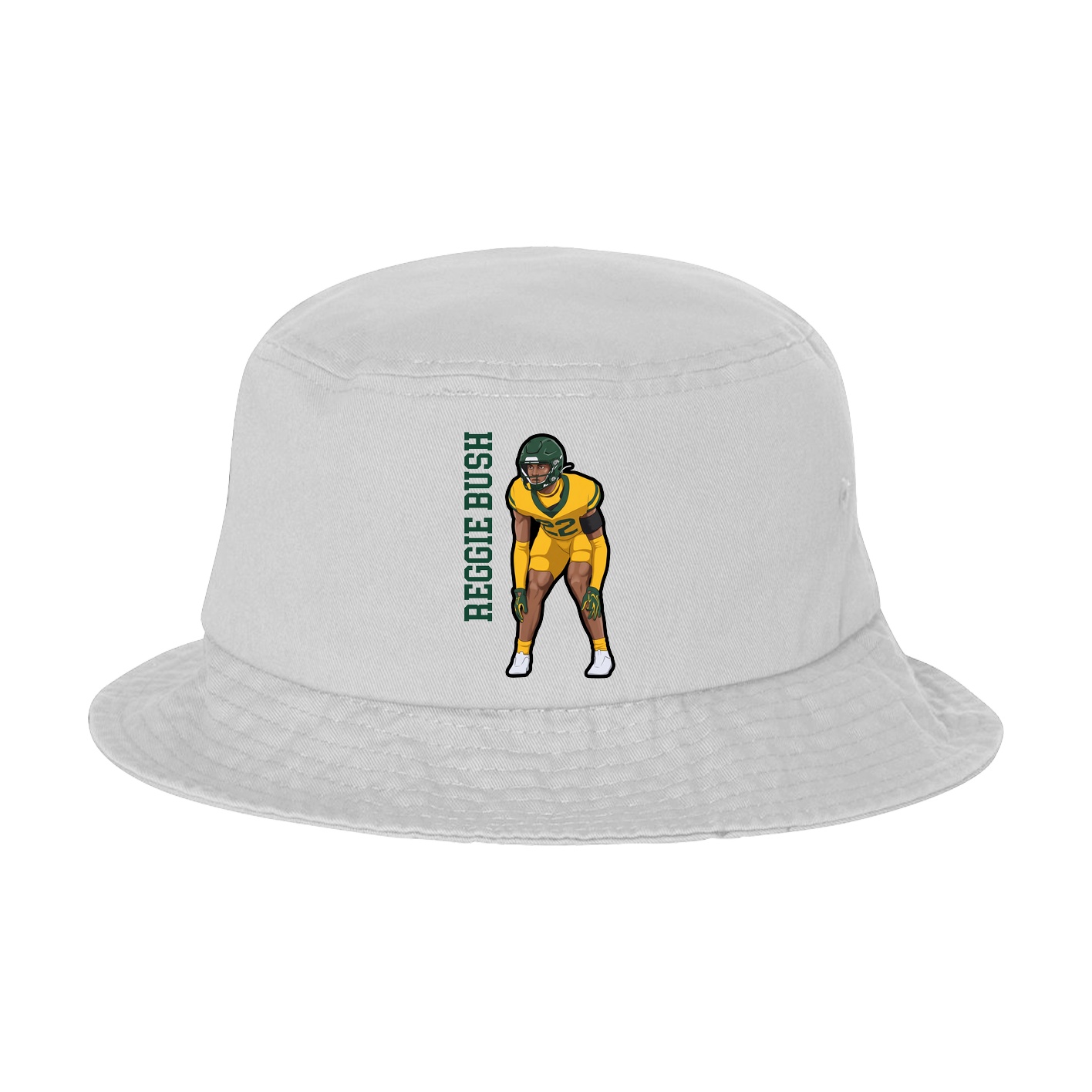 Bucket Cap — Name Vertical in White
