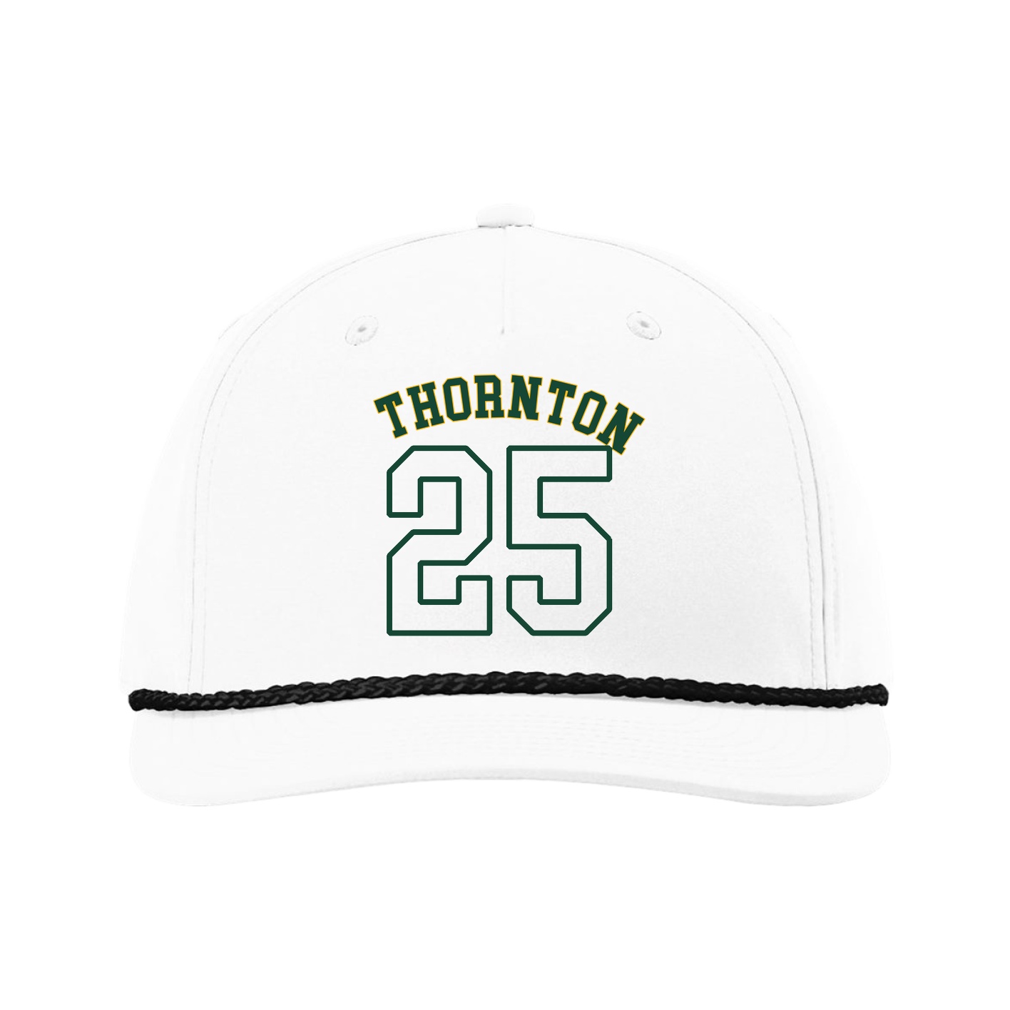 Five-Panel Classic Rope Cap — Shirsey Arch in White