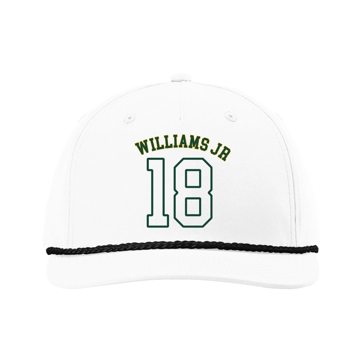 Five-Panel Classic Rope Cap — Shirsey Arch in White