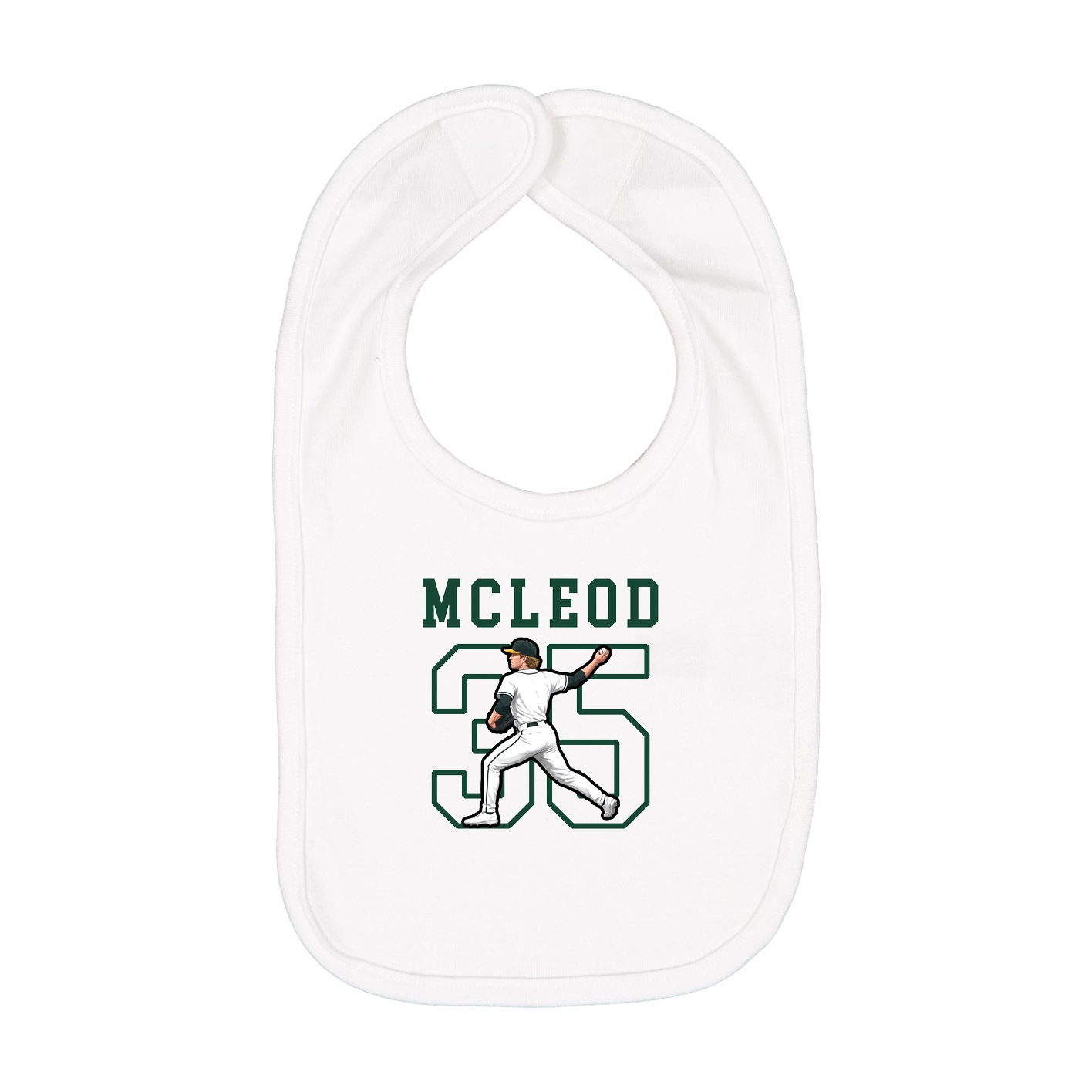 Infant Bib — Shirsey in White
