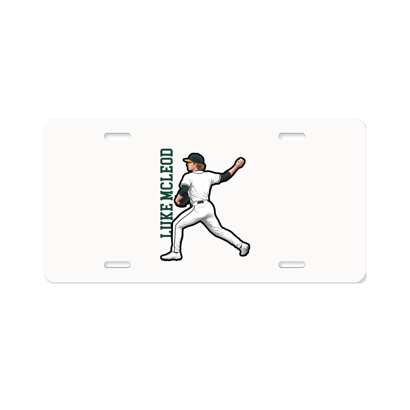 License Plate — Name Vertical in Classic