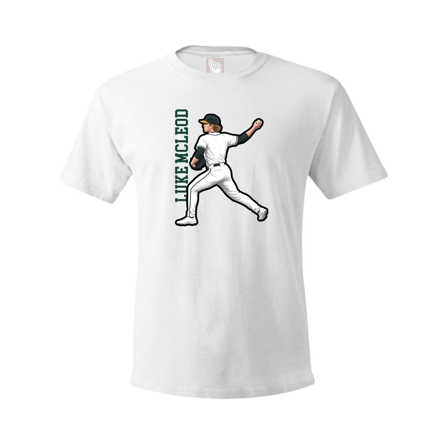 Tee — Name Vertical in White