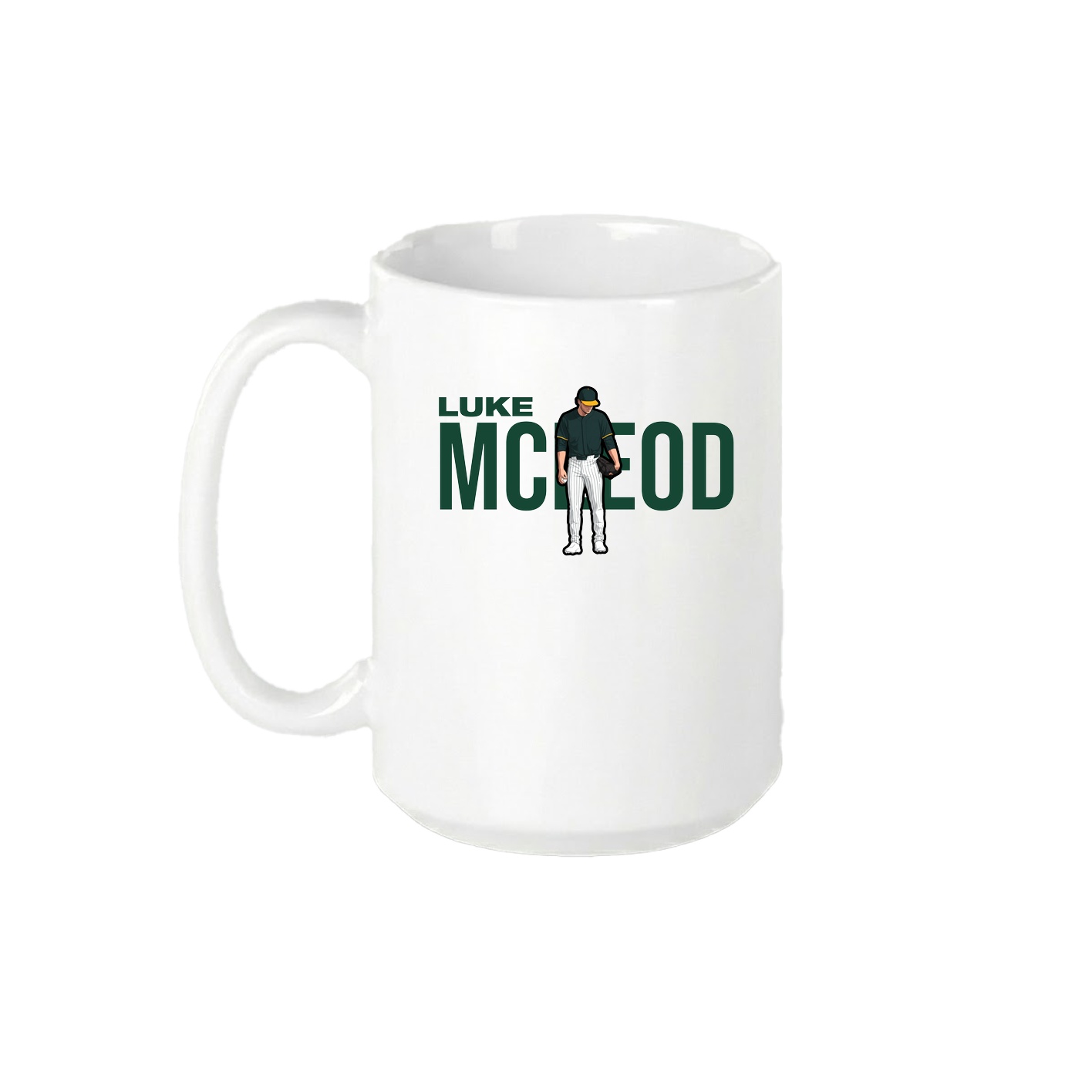 15oz Coffee Mug — Player Name in White