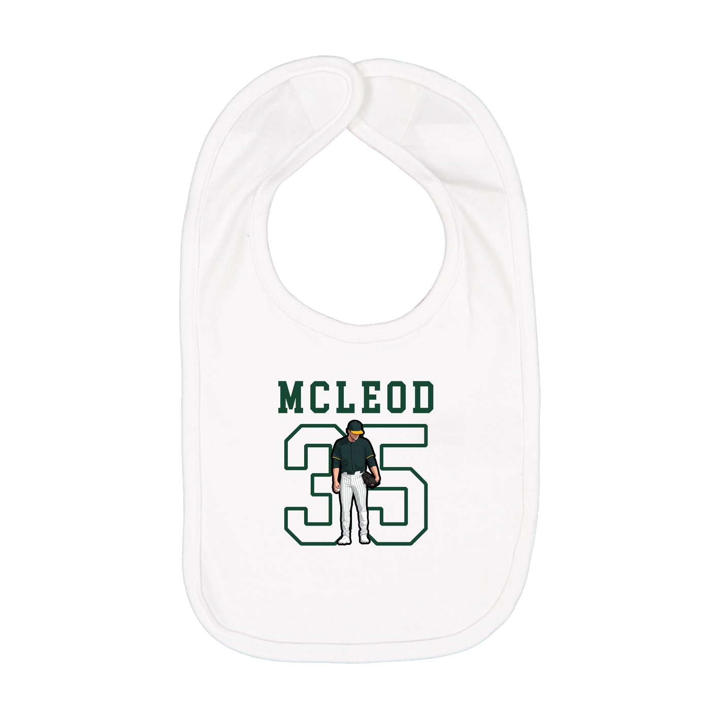 Infant Bib — Shirsey in White