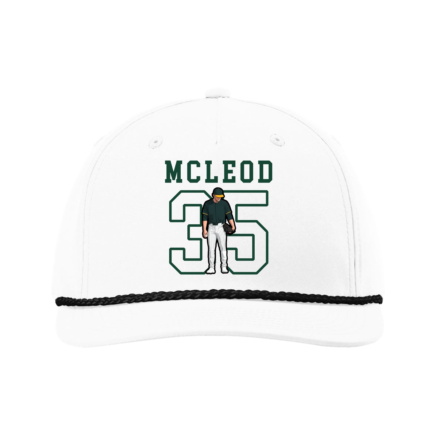 Five-Panel Classic Rope Cap — Shirsey in White