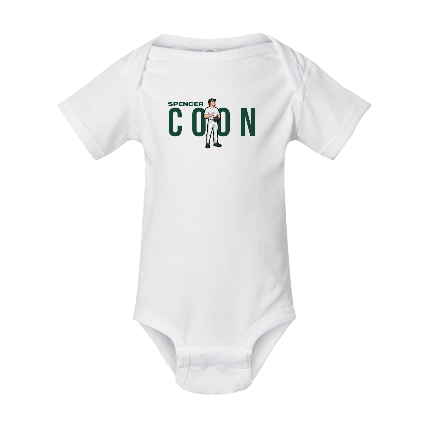 Baby Onesie — Player Name in White