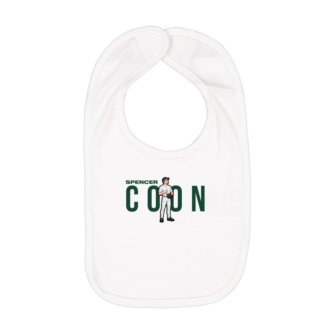 Infant Bib — Player Name in White