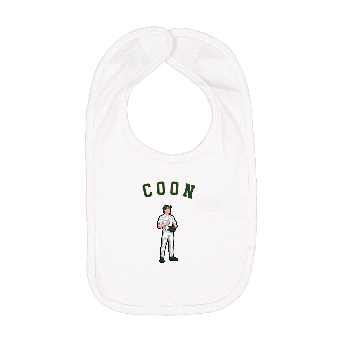 Infant Bib — Shirsey Arch in White