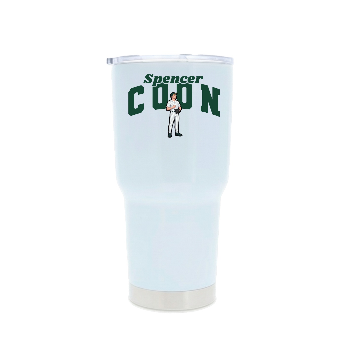 30oz Stainless Steel Tumbler — Signature Arch in White