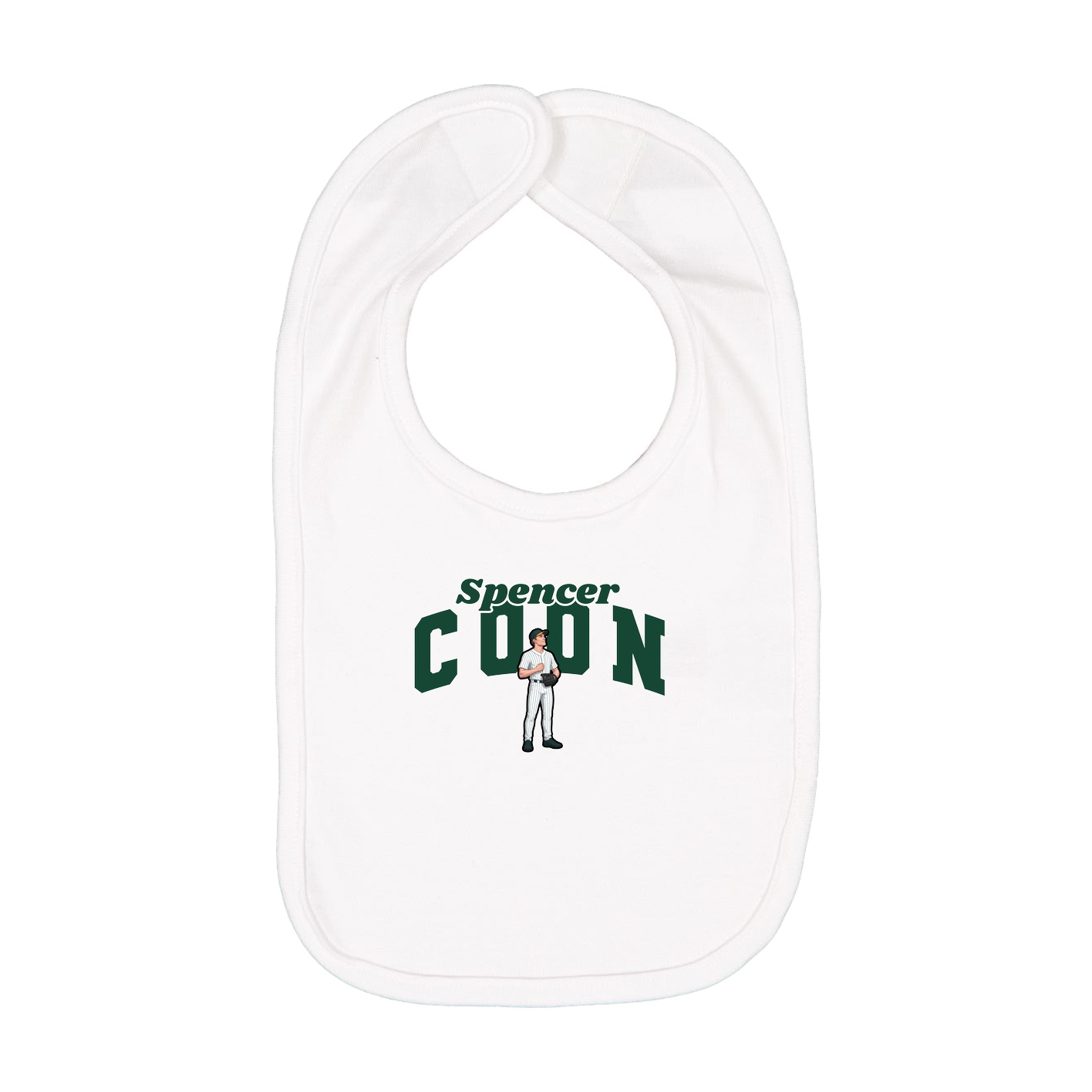 Infant Bib — Signature Arch in White