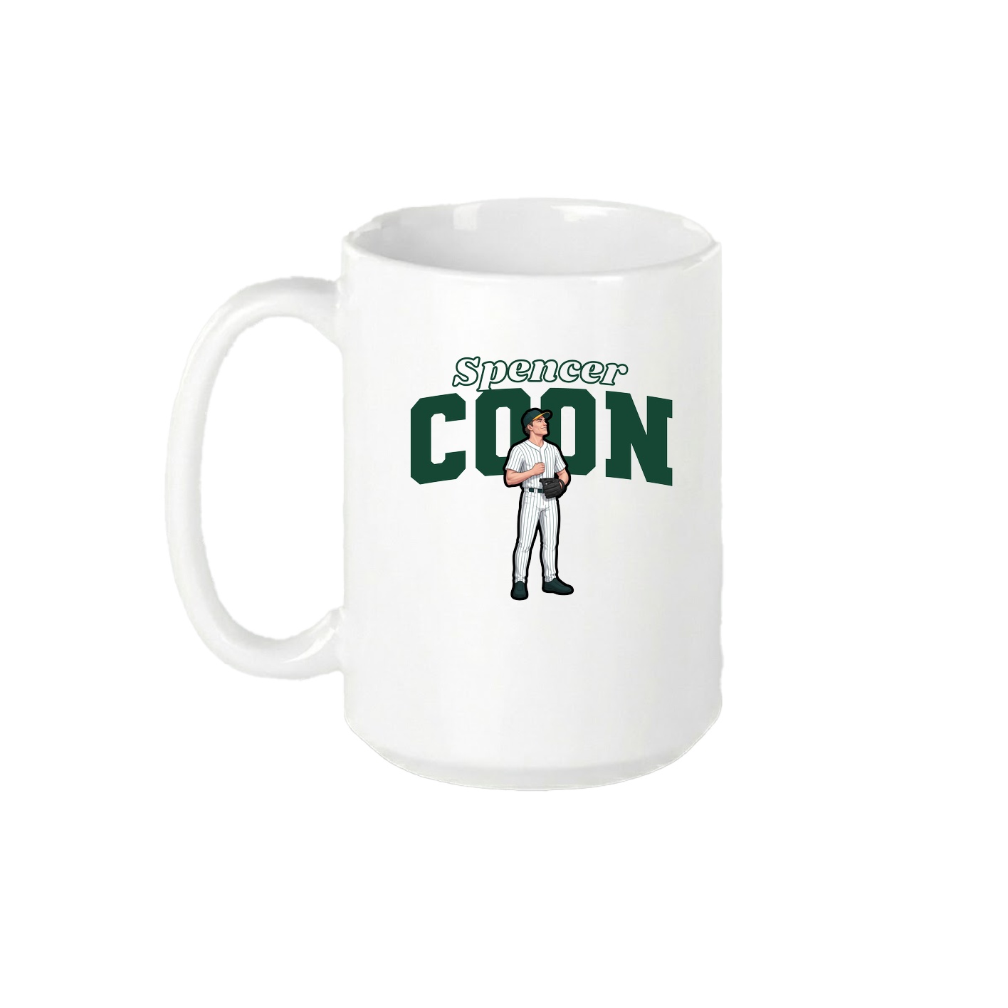15oz Coffee Mug — Name Arch in White