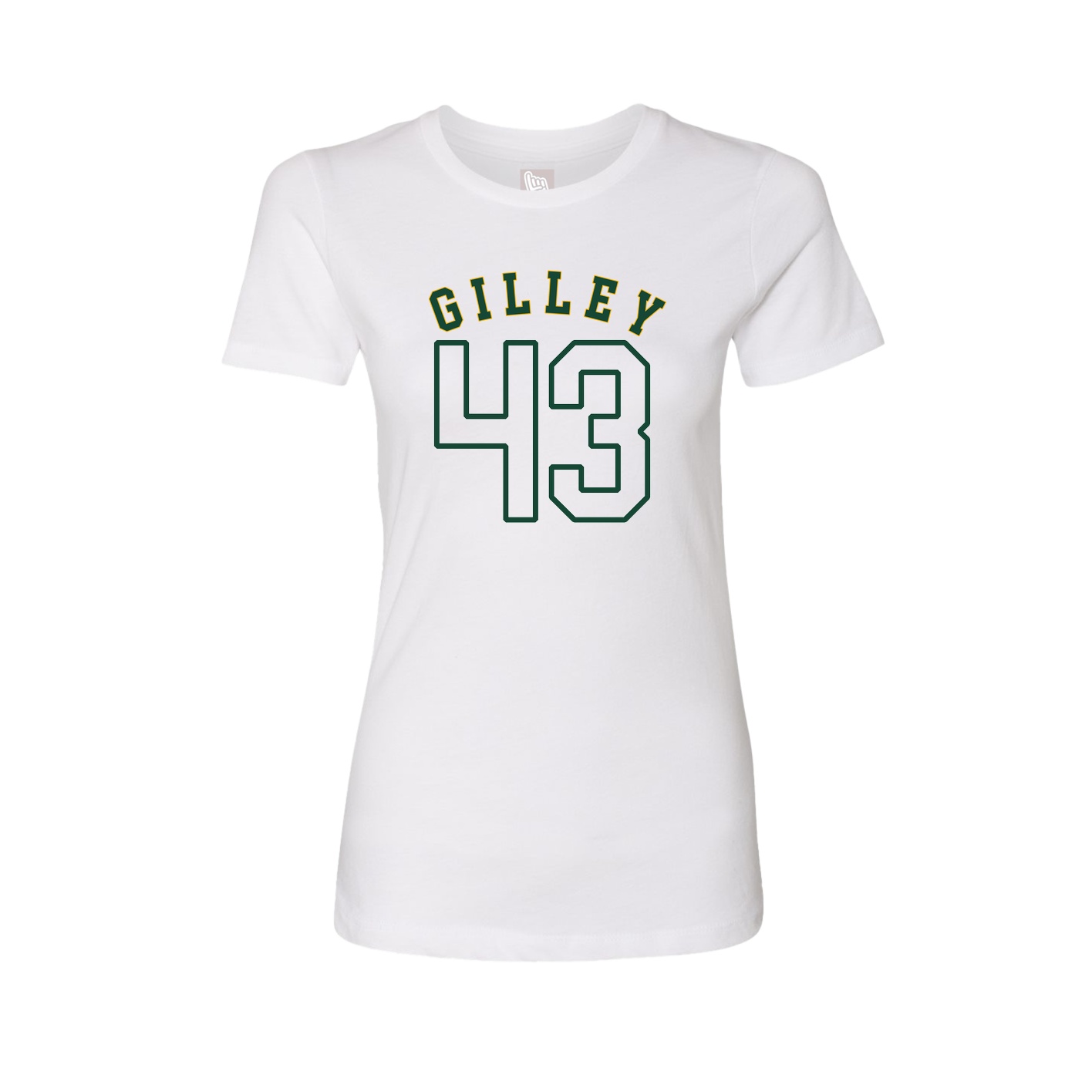 Fitted Women's Tee — Shirsey Arch in White