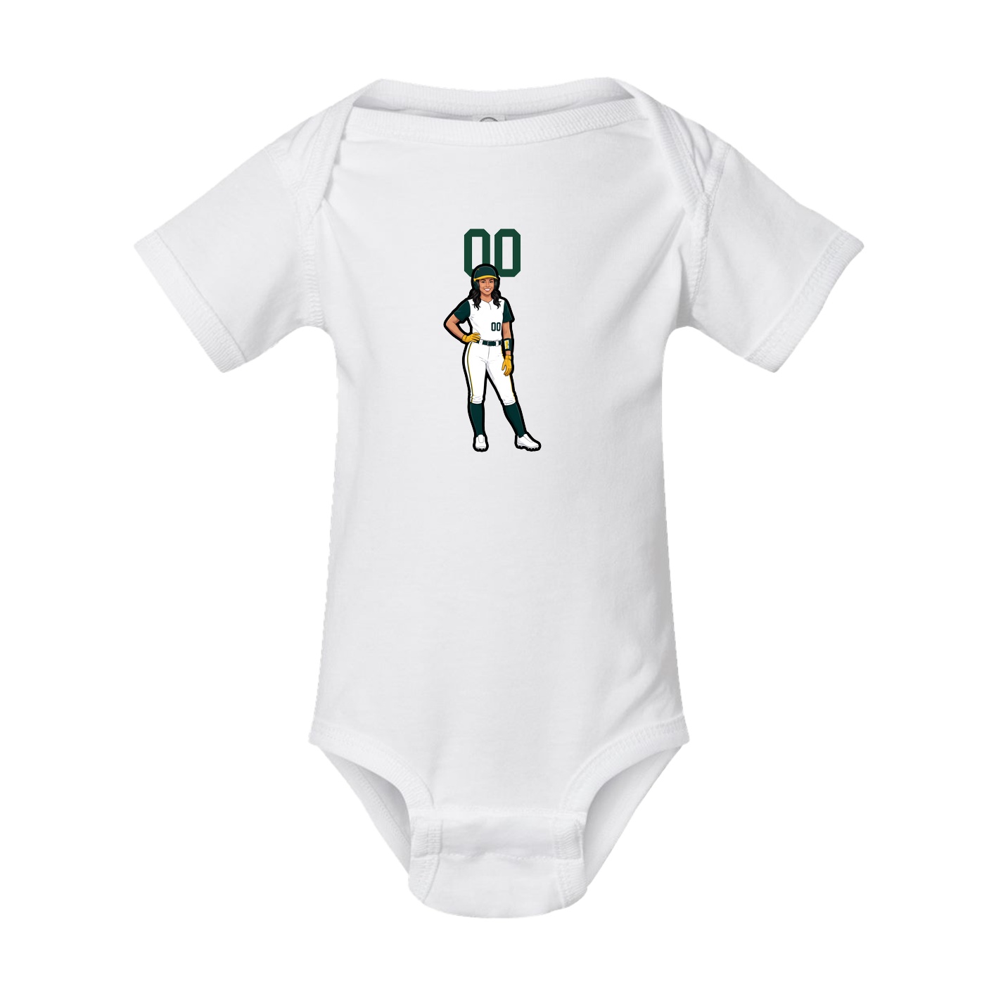 Baby Onesie — Number Top in White