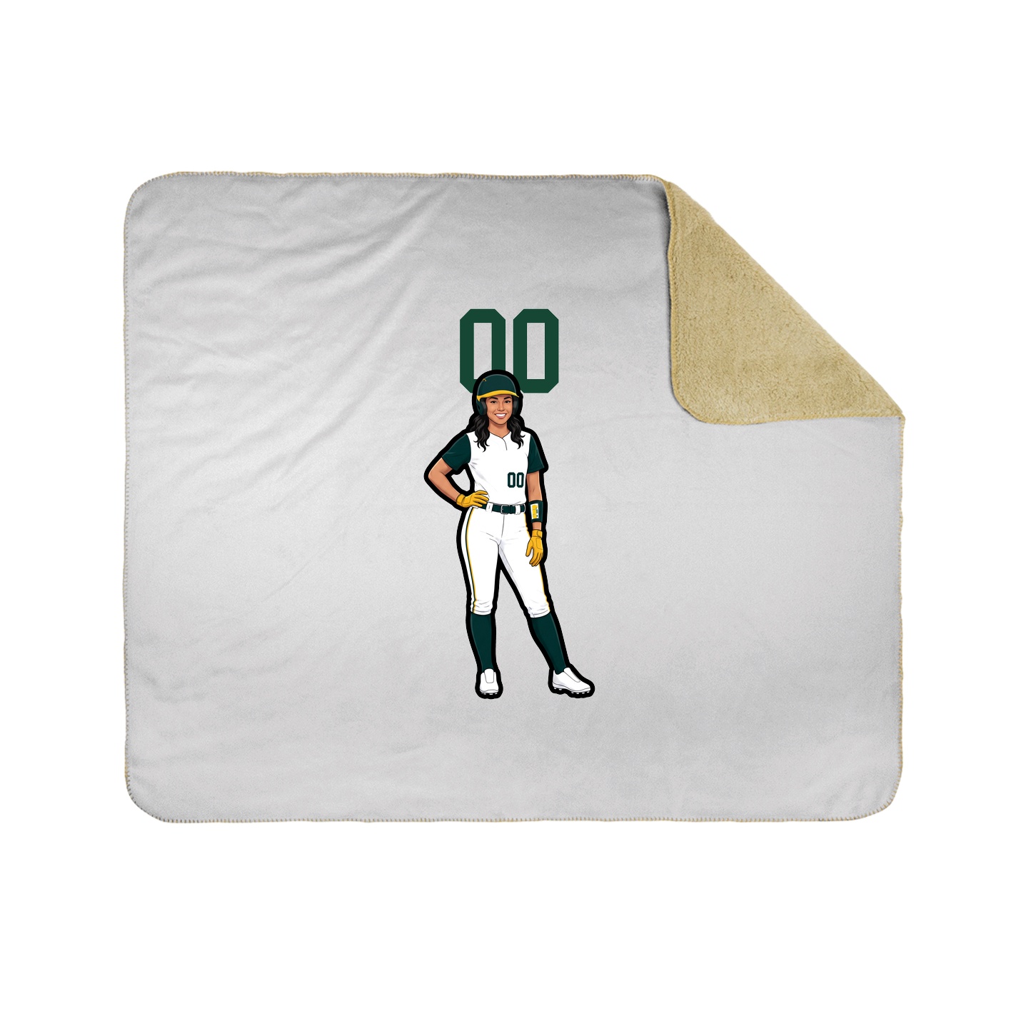 Throw Blanket — Number Top in White