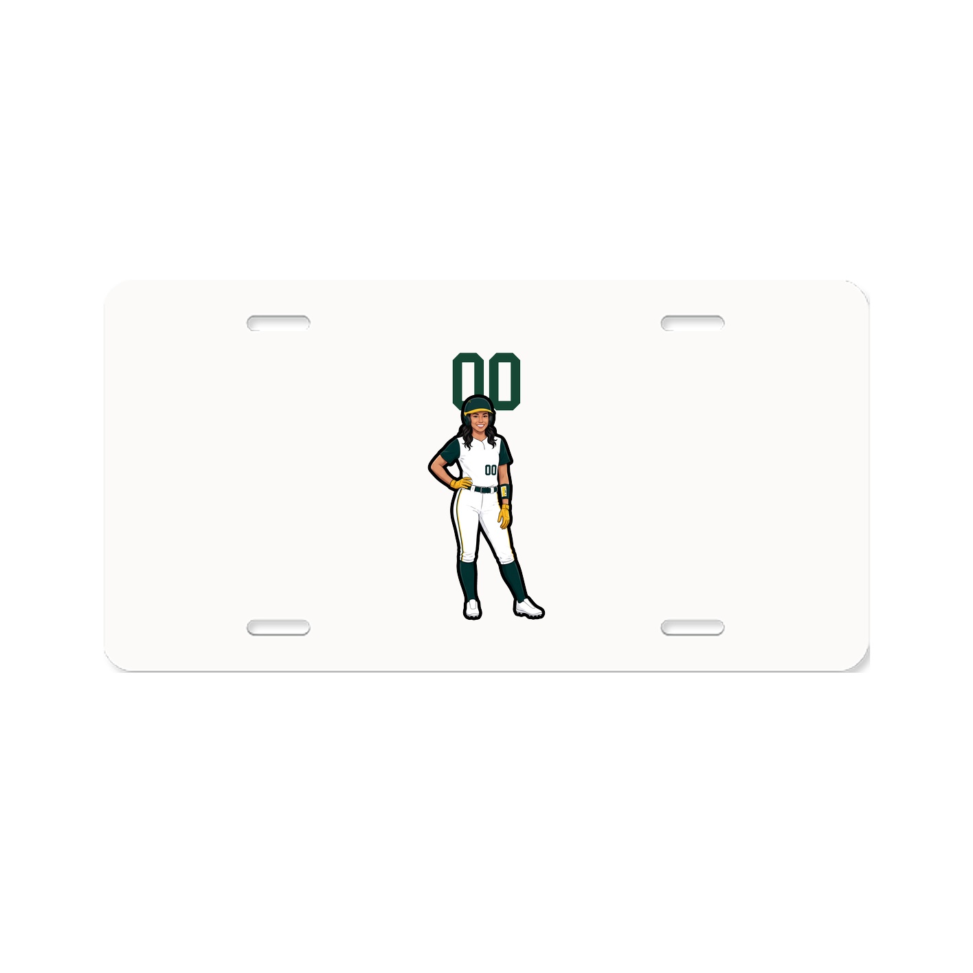 License Plate — Number Top in Classic