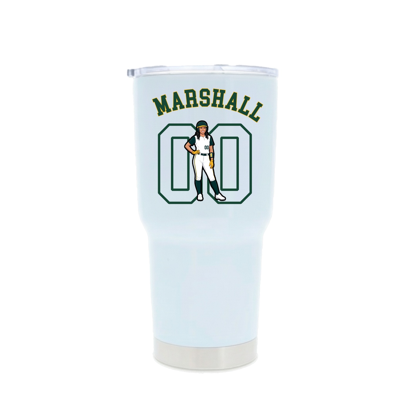 30oz Stainless Steel Tumbler — Shirsey Arch in White