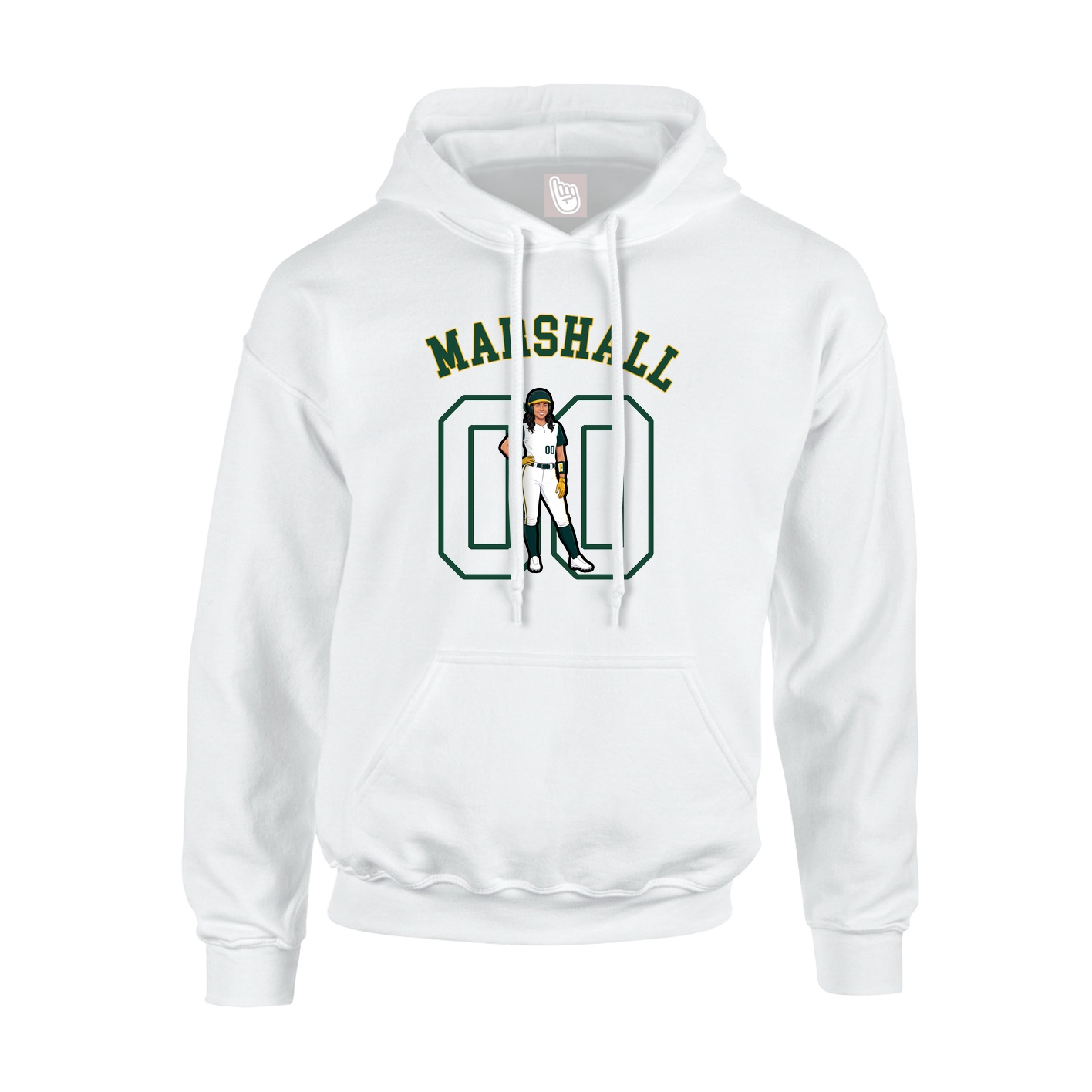Youth Hoodie — Shirsey Arch in White