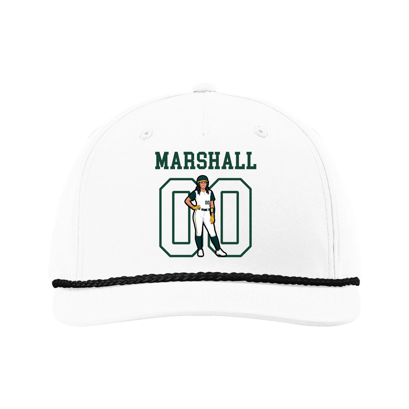 Five-Panel Classic Rope Cap — Shirsey in White